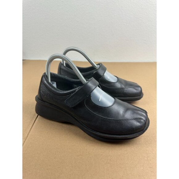 Simple I size 8 Black Casual Leather Mary Jane Flat Shoes - Picture 3 of 6